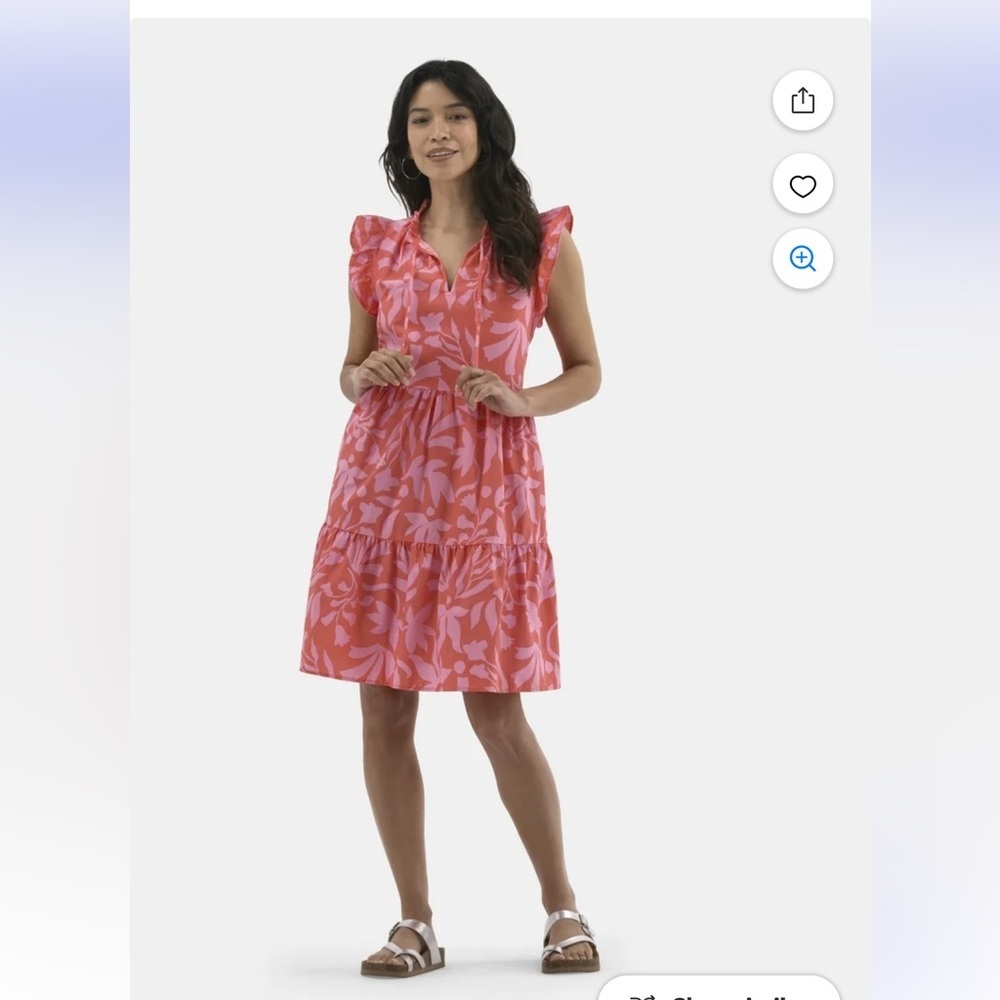 Time and Tru Women's Flutter Sleeve Mini Dress Small NEW